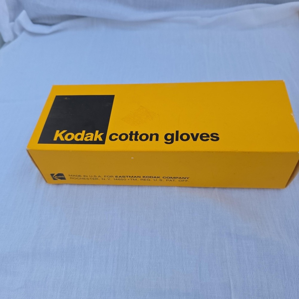 Vintage Kodak Cotton Gloves Large 5 Pairs White 100% Cotton Made USA 187 7711